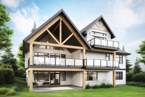 Home rendering of a lake front home