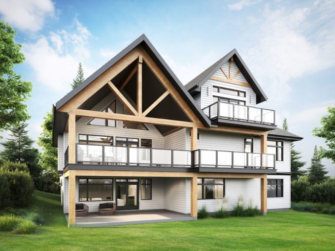 Home rendering of a lake front home