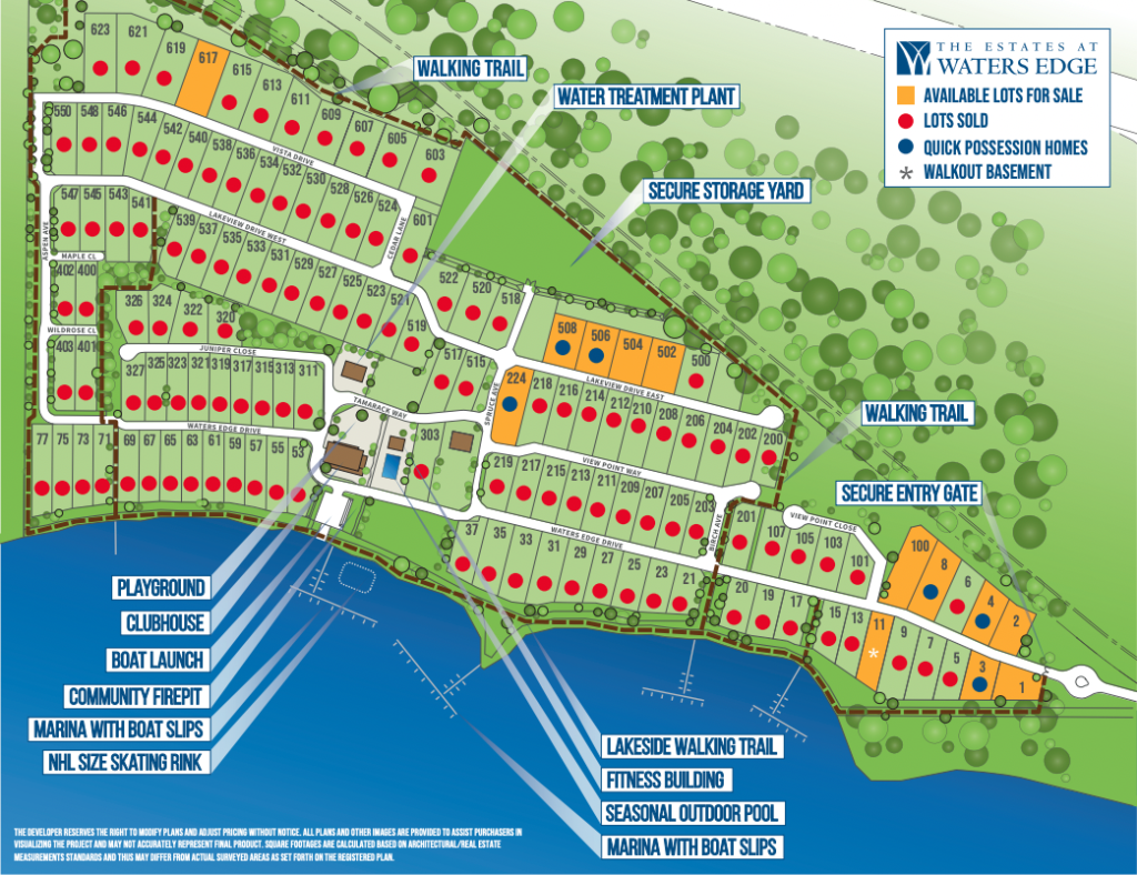site map of lots for sale